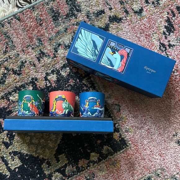 Diptyque Paris Holiday 2020 Trio Candle Empty Jar Glass Vessel Mini Decor Holder - Picture 3 of 15